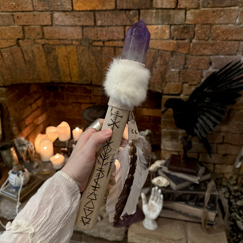 ‘ The Mystic Oracle ’ Crystal Wand Amethyst