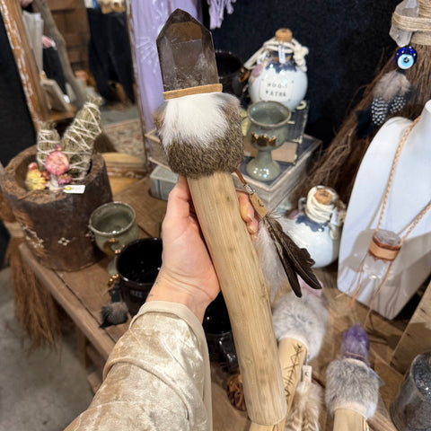 ‘ The Folklore Wand’ Smokey Quartz Crystal Wand