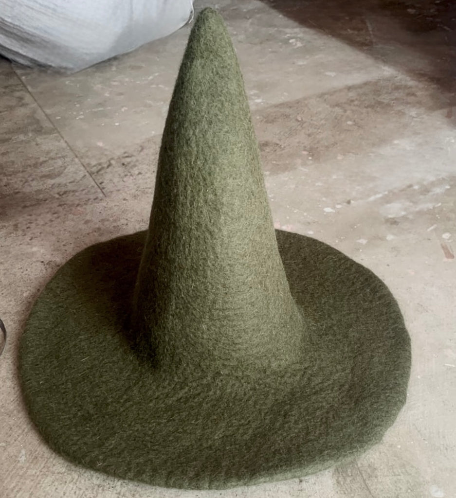 Forest Moss Green Witch Hat