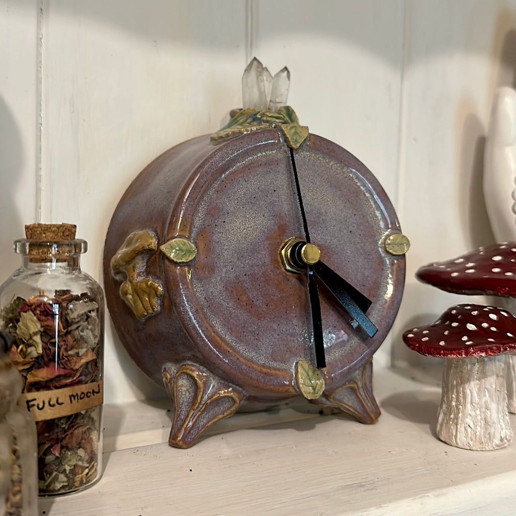 Handmade Ceramic crystal clock